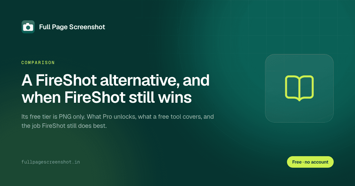 A FireShot alternative, and when FireShot is still the right answer